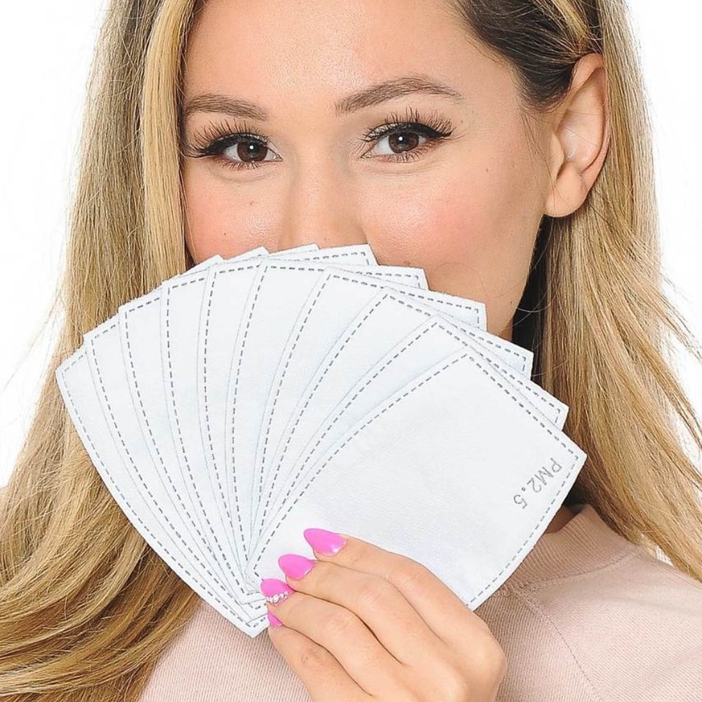 10 PM2.5 Filters for Face Masks w/ Filter Pockets